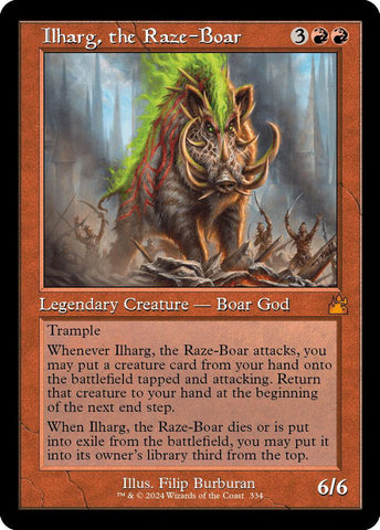 Ilharg, the Raze-Boar 334/291 (Ravnica Remastered)  - Retro