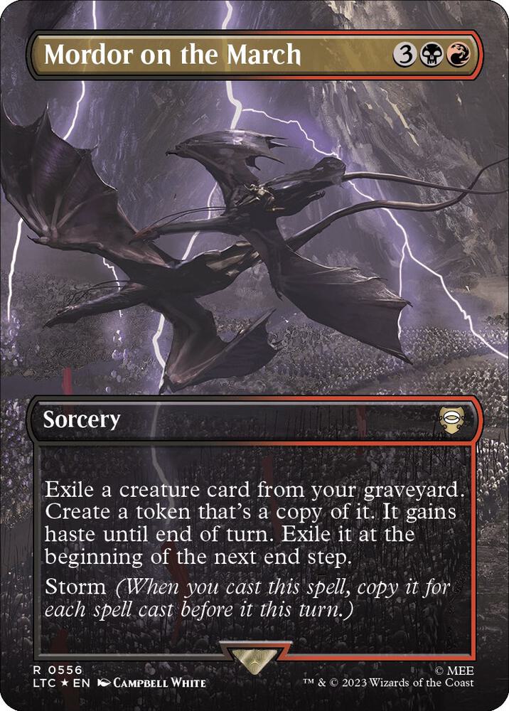 Mordor on the March Borderless Surge Foil (Commander: The Lord of the Rings: Tales of Middle-earth)  - Foil