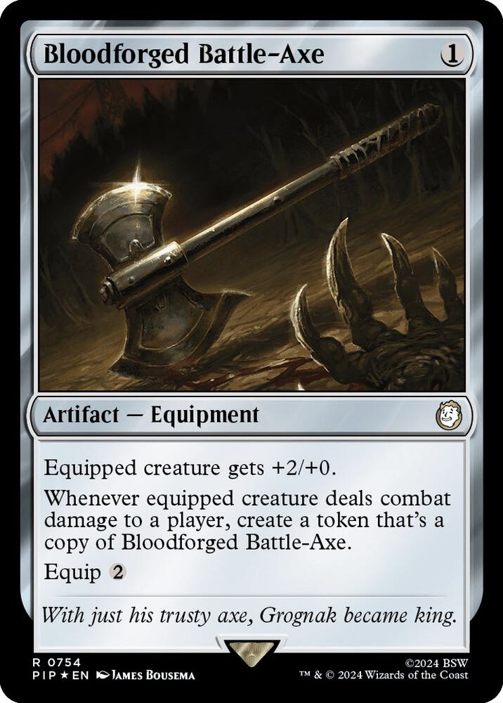 Bloodforged Battle Axe Surge Foil (Universes Beyond: Fallout)  - Foil