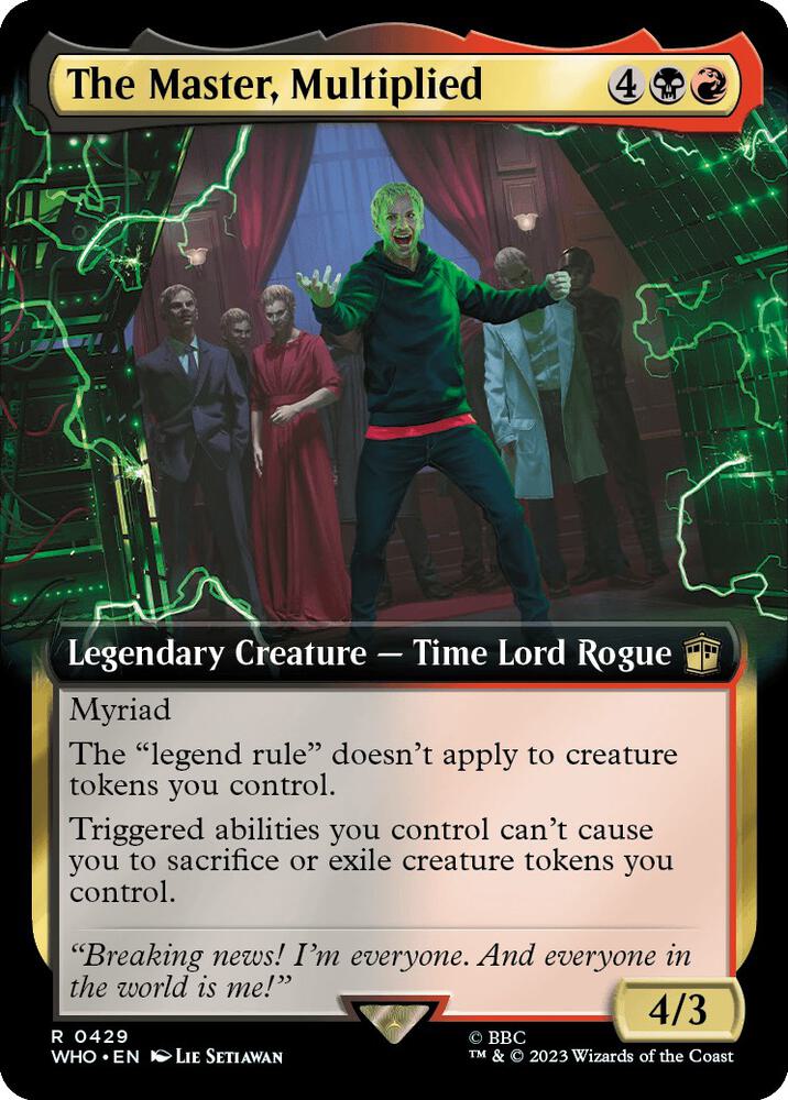 The Master Multiplied Extended Art (Universes Beyond: Doctor Who)  - Foil