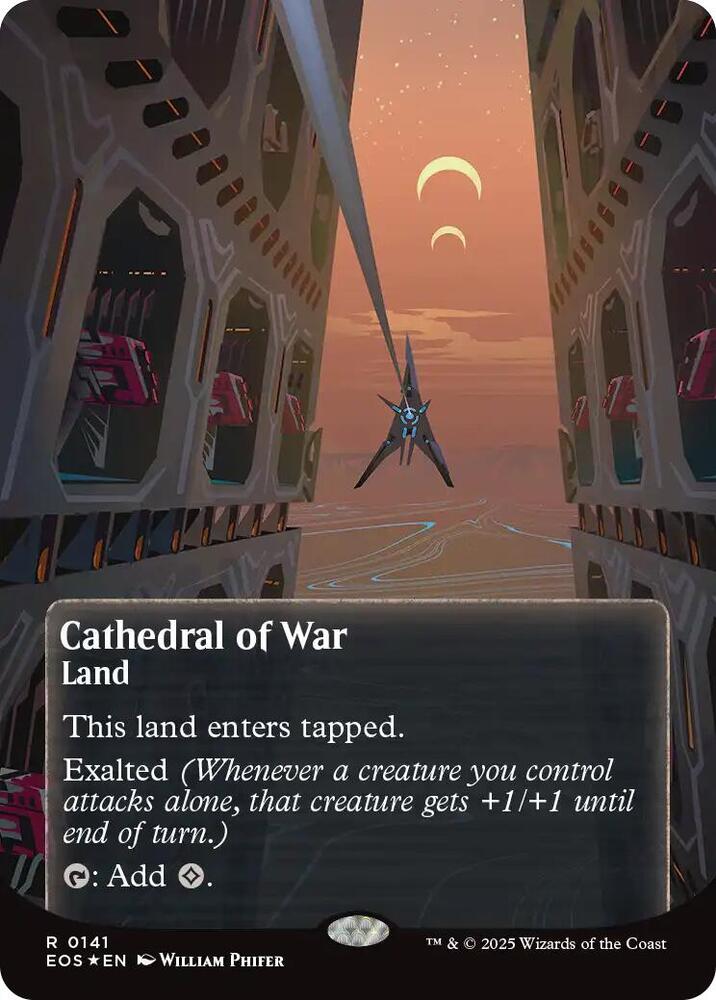Cathedral of War 0141 Borderless Galaxy Foil (Edge of Eternities: Stellar Sights)  - Foil