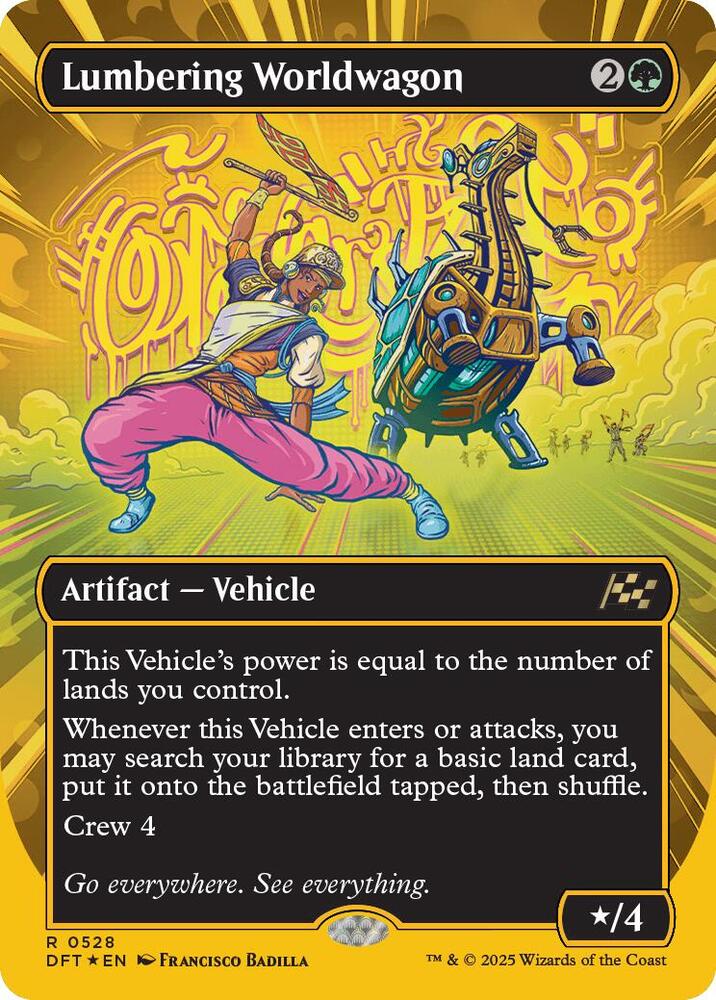 Lumbering Worldwagon Borderless First Place Foil (Aetherdrift)  - Foil