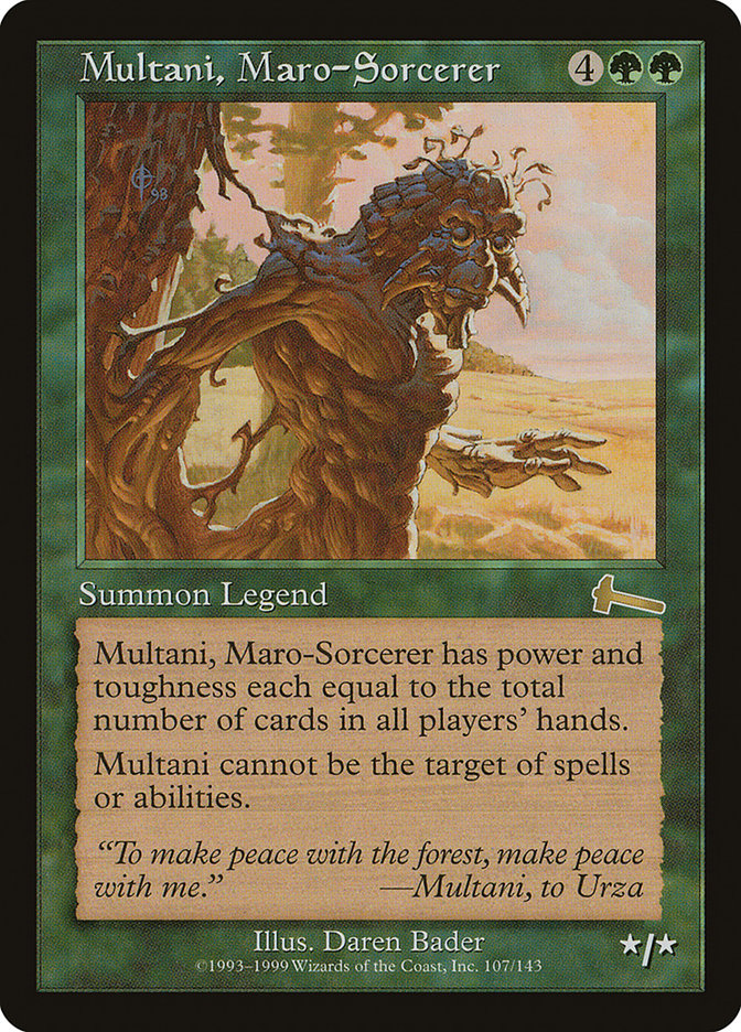 Multani, Maro-Sorcerer 107 (Urza's Legacy) 