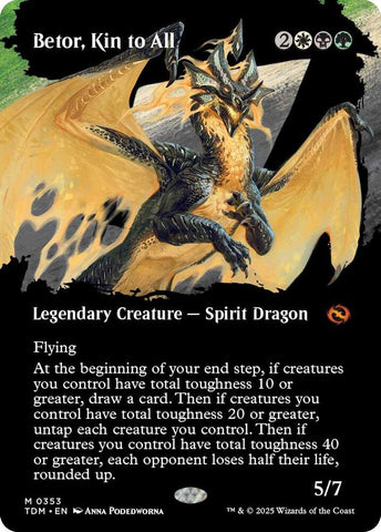 Betor, Kin to All 353/291 (Tarkir: Dragonstorm)  - Borderless Foil