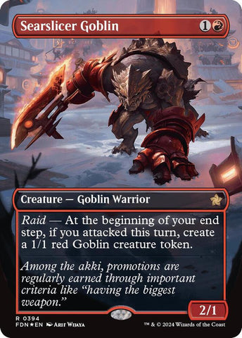 Searslicer Goblin Borderless Mana Foil (Foundations)  - Foil