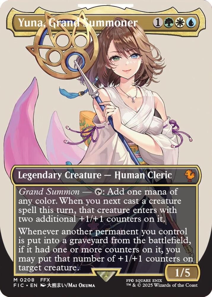 Yuna, Grand Summoner 208 (Commander: FINAL FANTASY)  - Borderless
