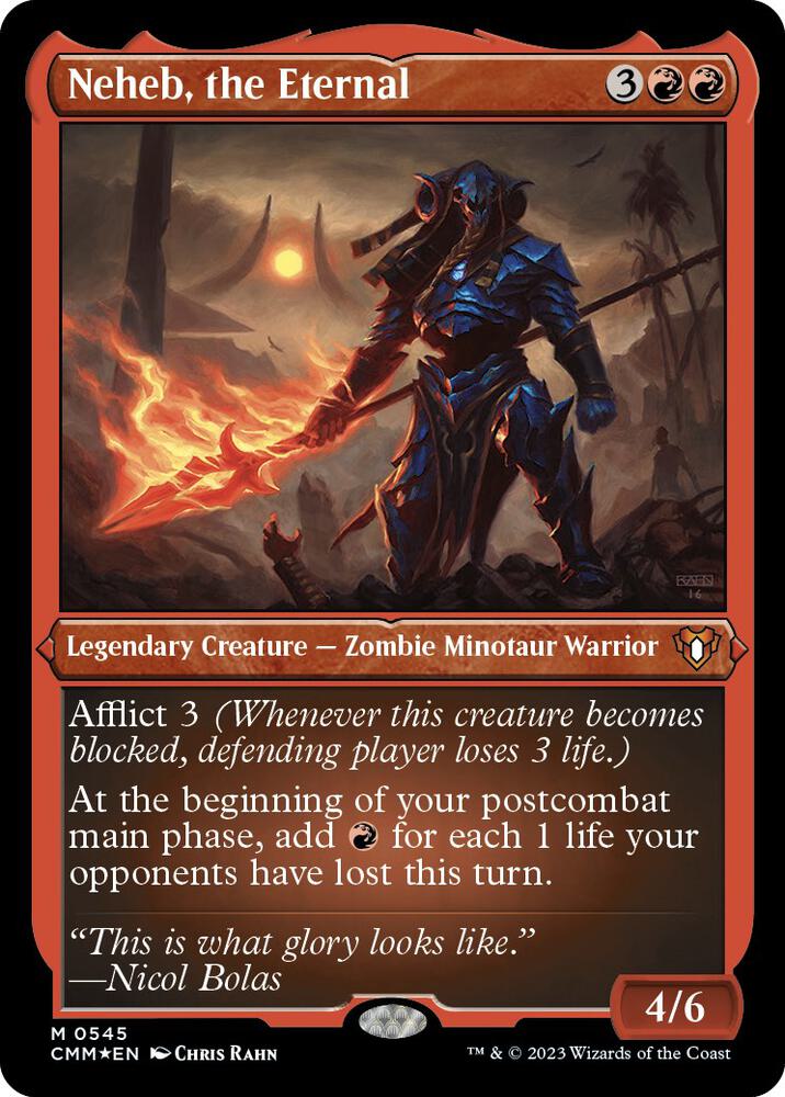 Neheb the Eternal Foil Etched (Commander Masters)  - Foil