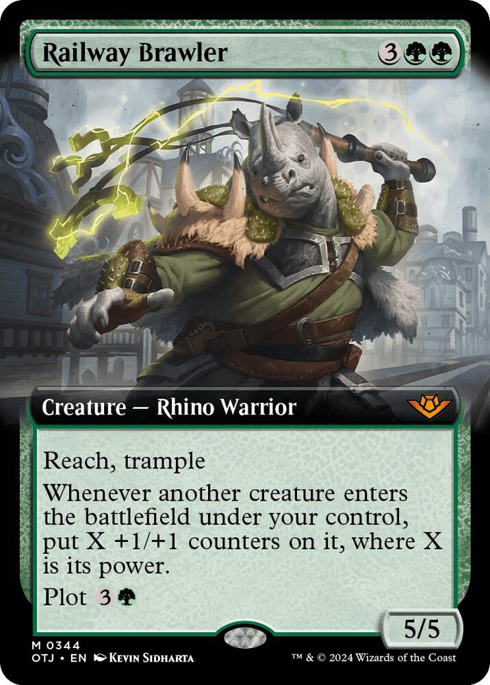 Railway Brawler Extended Art (Outlaws of Thunder Junction) 