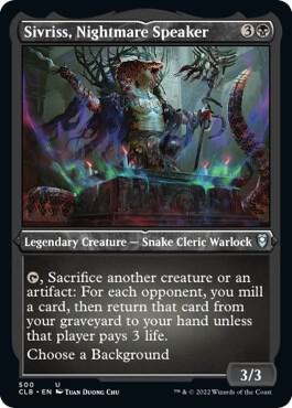 Sivriss, Nightmare Speaker 500 (Commander Legends: Battle for Baldur's Gate)  - Etched Foil