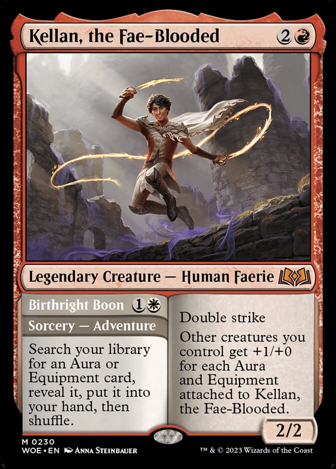 Kellan, the Fae-Blooded // Birthright Boon (Wilds of Eldraine)  - Foil