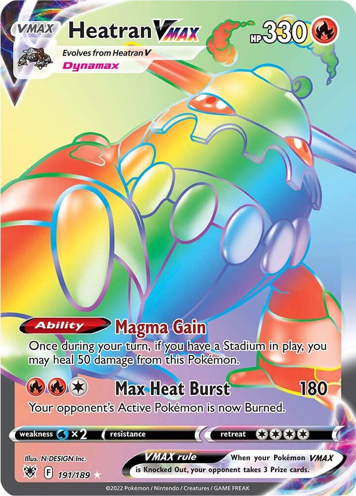 Heatran VMAX Secret 191/189 (SWSH10: Astral Radiance)  - Holofoil
