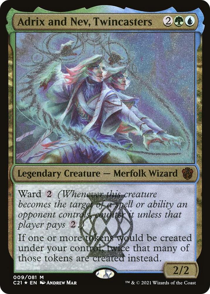 Adrix and Nev, Twincasters 9 (Commander 2021)  - Thick Stock Foil