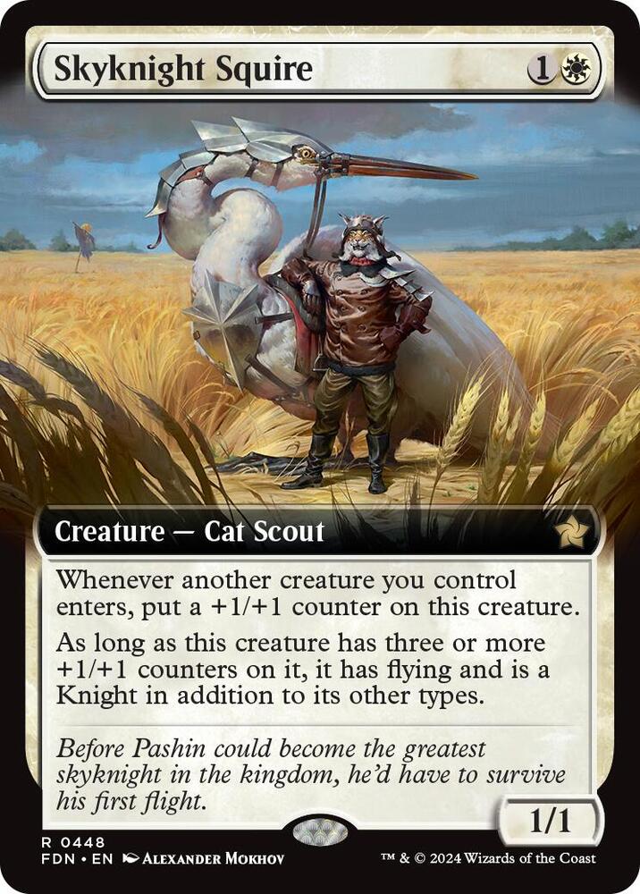Skyknight Squire Extended Art 448 (Foundations)  - Extended Art Foil