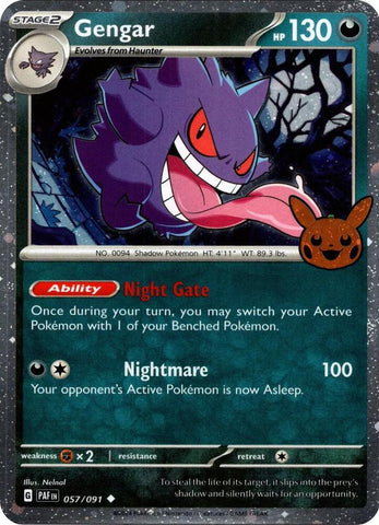 Gengar 057/091 (Trick or Trade BOOster Bundle 2024)  - Cosmo Holofoil
