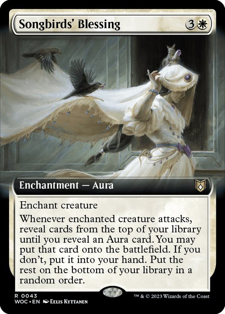Songbirds Blessing Extended Art (Commander: Wilds of Eldraine) 