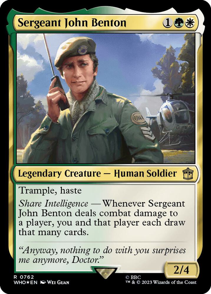 Sergeant John Benton Surge Foil (Universes Beyond: Doctor Who)  - Foil