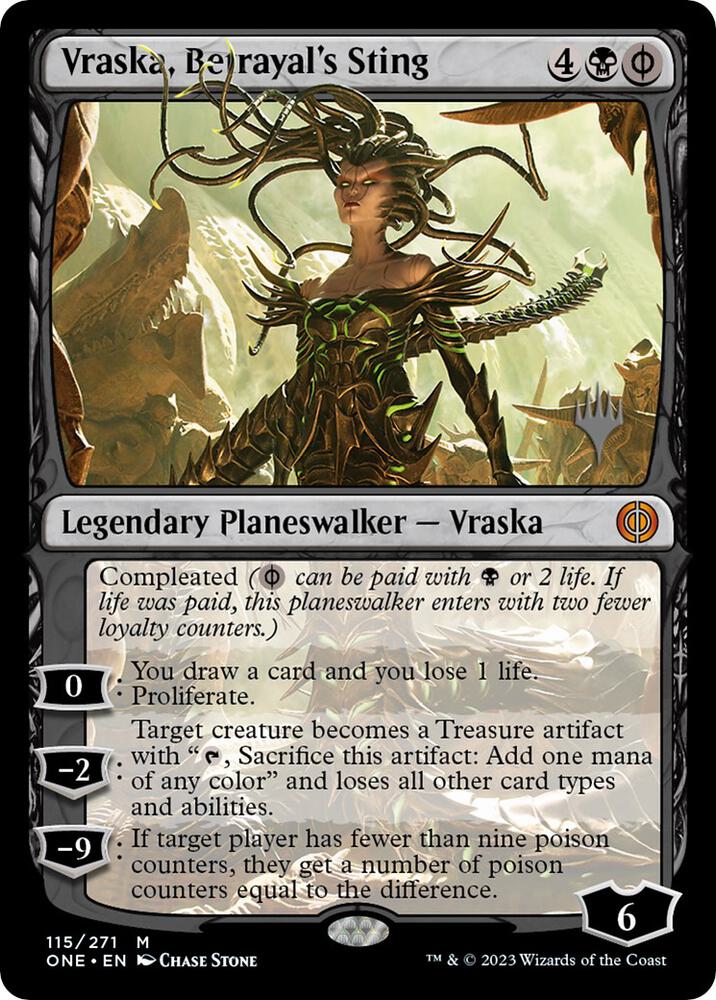 Vraska Betrayals Sting (Promo Pack: Phyrexia: All Will Be One)  - Foil