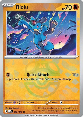 Riolu 050/131 (SV: Prismatic Evolutions)  - Master Ball Holofoil