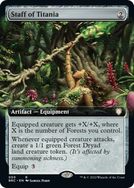 Staff of Titania Extended Art (Commander: The Brothers' War) 