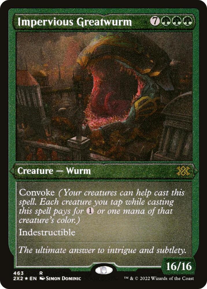 Impervious Greatwurm Foil Etched (Double Masters 2022)  - undefined