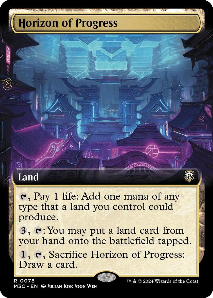 Horizon of Progress Extended Art Ripple Foil (Commander: Modern Horizons 3)  - Foil