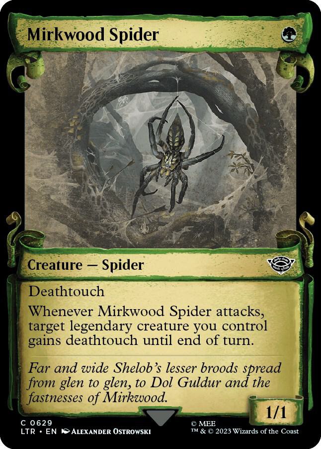 Mirkwood Spider 629/281 (Universes Beyond: The Lord of the Rings: Tales of Middle-earth)  - Showcase Scroll Foil