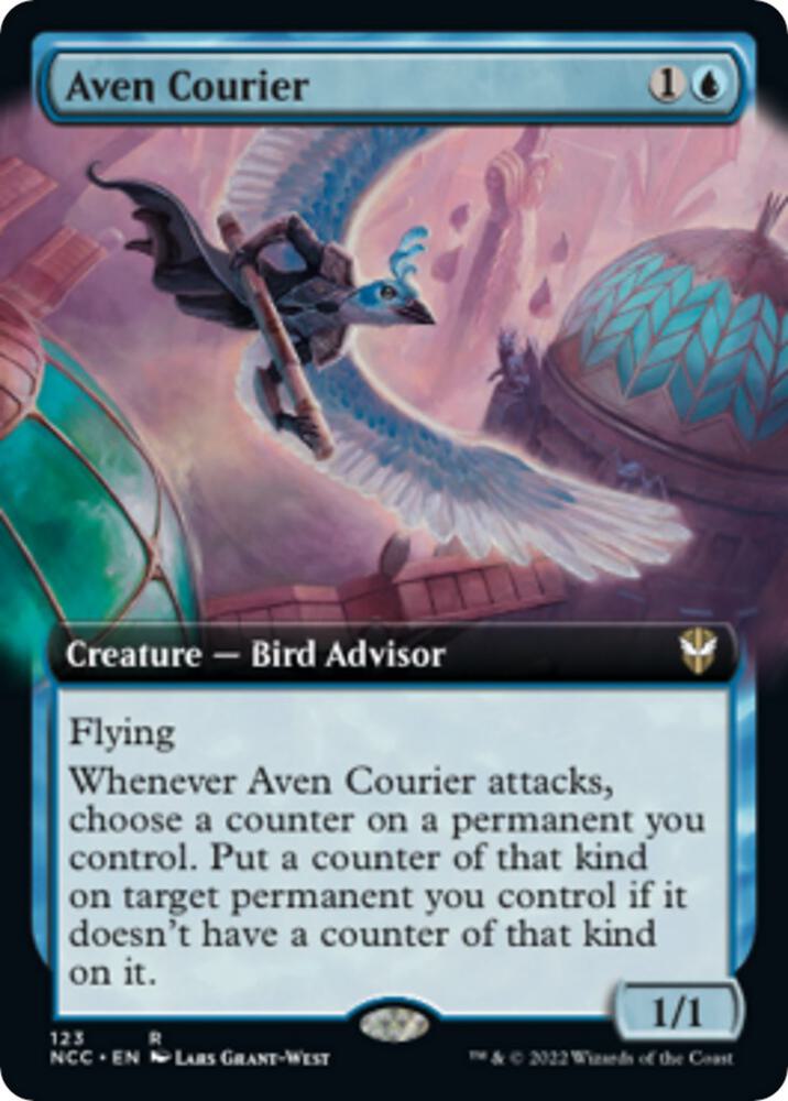 Aven Courier Extended Art 123 (Commander: Streets of New Capenna) 