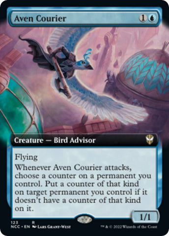 Aven Courier Extended Art 123 (Commander: Streets of New Capenna) 