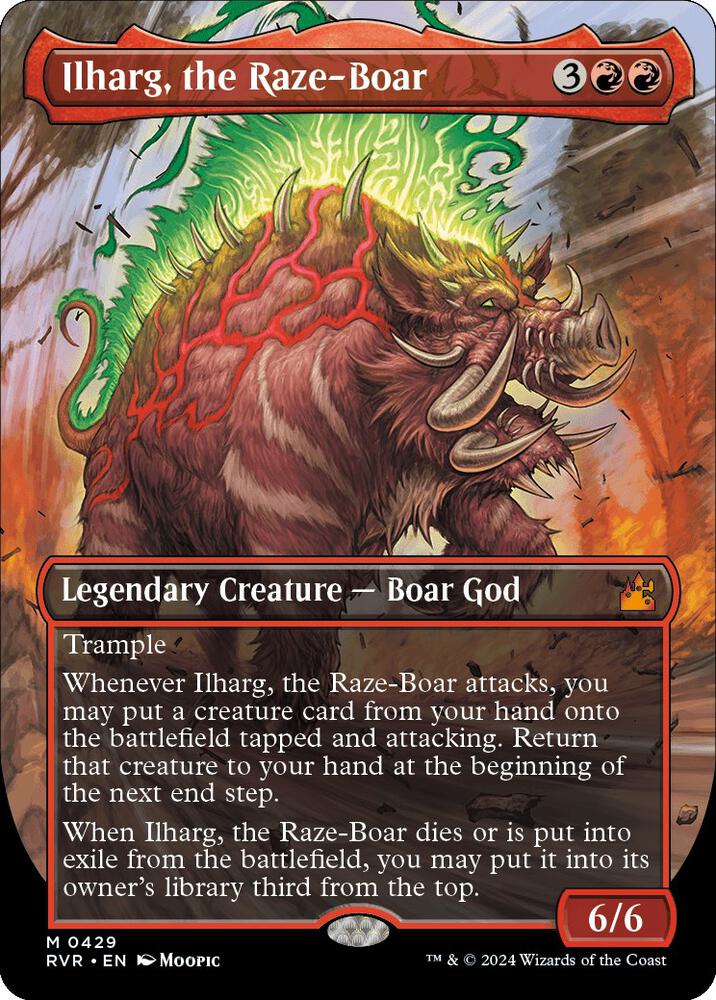 Ilharg the Raze Boar Anime Borderless (Ravnica Remastered) 