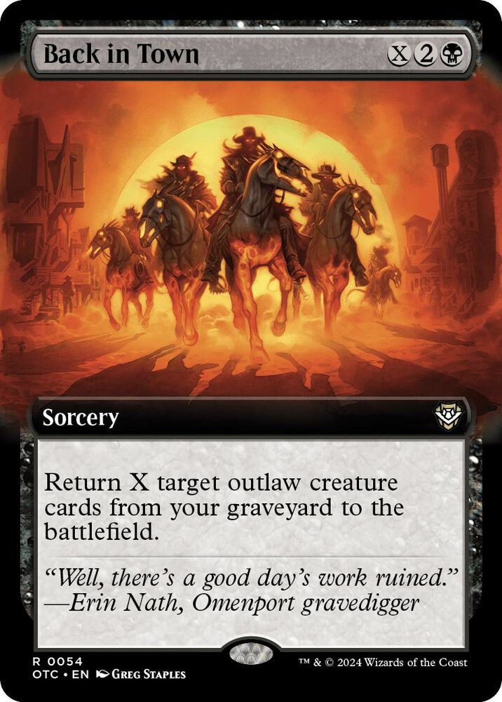 Back in Town Extended Art (Commander: Outlaws of Thunder Junction) 