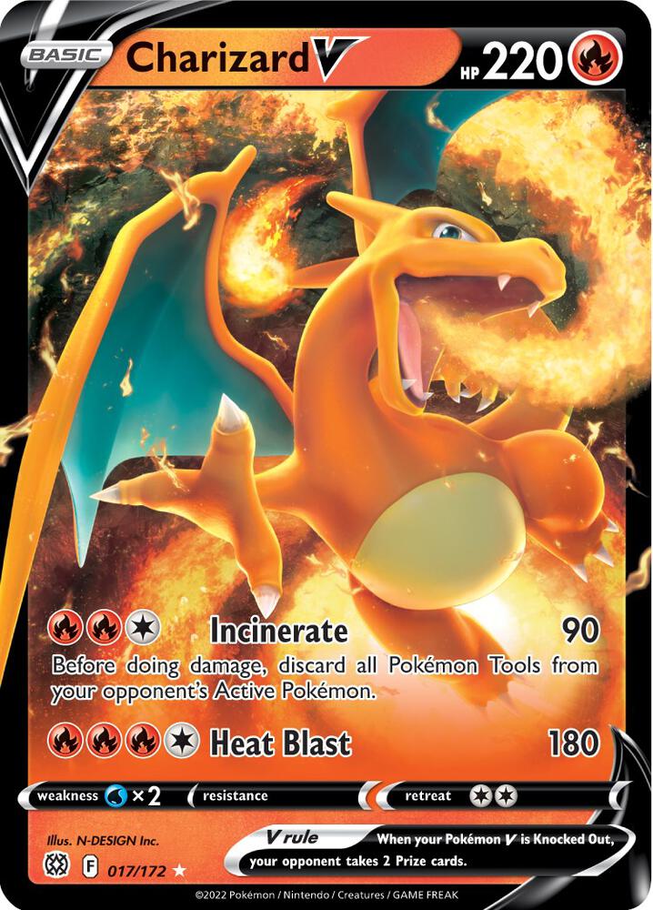 Charizard V 017/172 (SWSH09: Brilliant Stars)  - Holofoil