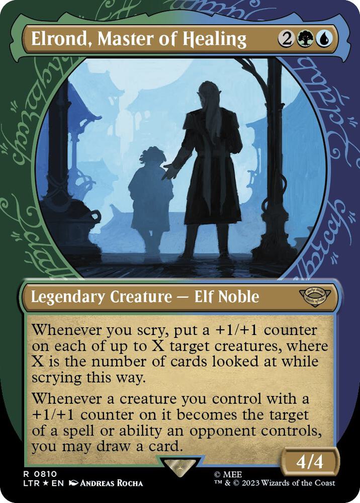Elrond Master of Healing Showcase Surge Foil (Universes Beyond: The Lord of the Rings: Tales of Middle-earth)  - Foil