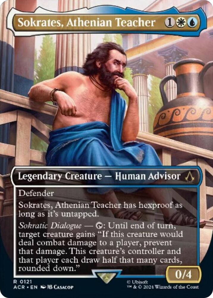 Sokrates Athenian Teacher Borderless (Universes Beyond: Assassin's Creed)  - Foil