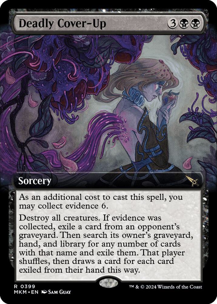 Deadly Cover Up Extended Art (Murders at Karlov Manor)  - Foil