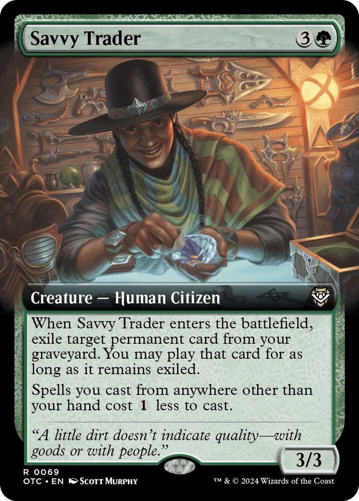 Savvy Trader Extended Art (Commander: Outlaws of Thunder Junction) 