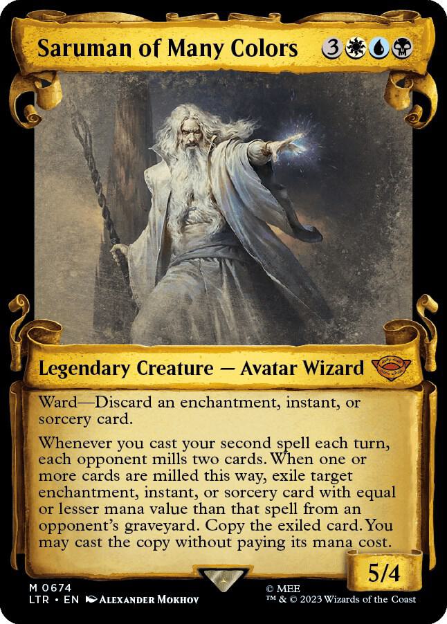 Saruman of Many Colors Showcase Scrolls (Universes Beyond: The Lord of the Rings: Tales of Middle-earth)  - Foil
