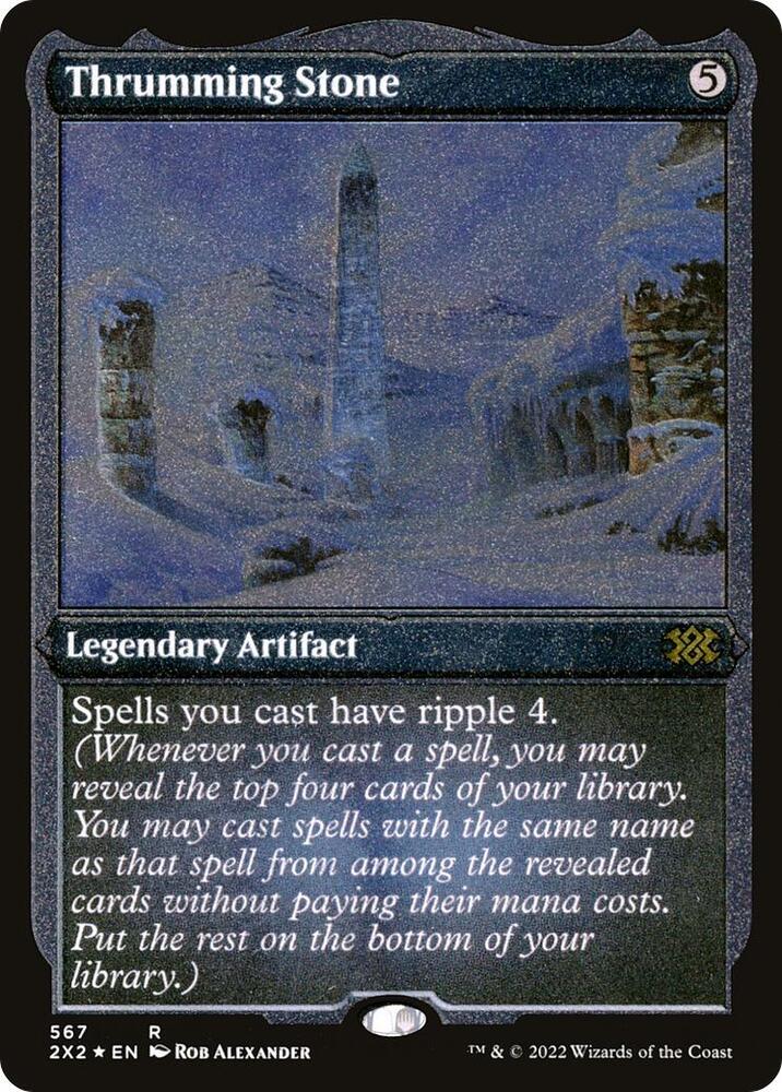 Thrumming Stone Foil Etched (Double Masters 2022)  - Foil