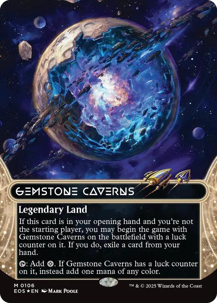 Gemstone Caverns  106 (Edge of Eternities: Stellar Sights)  - Borderless Galaxy Foil