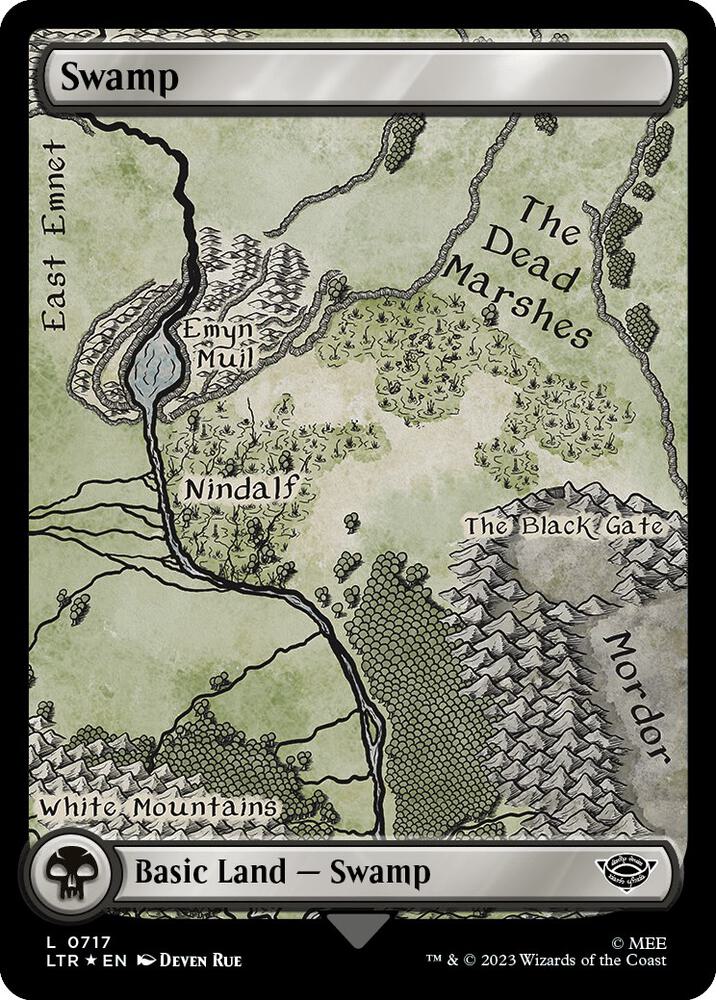 Swamp 0717 Surge Foil 717 (Universes Beyond: The Lord of the Rings: Tales of Middle-earth)  - Foil