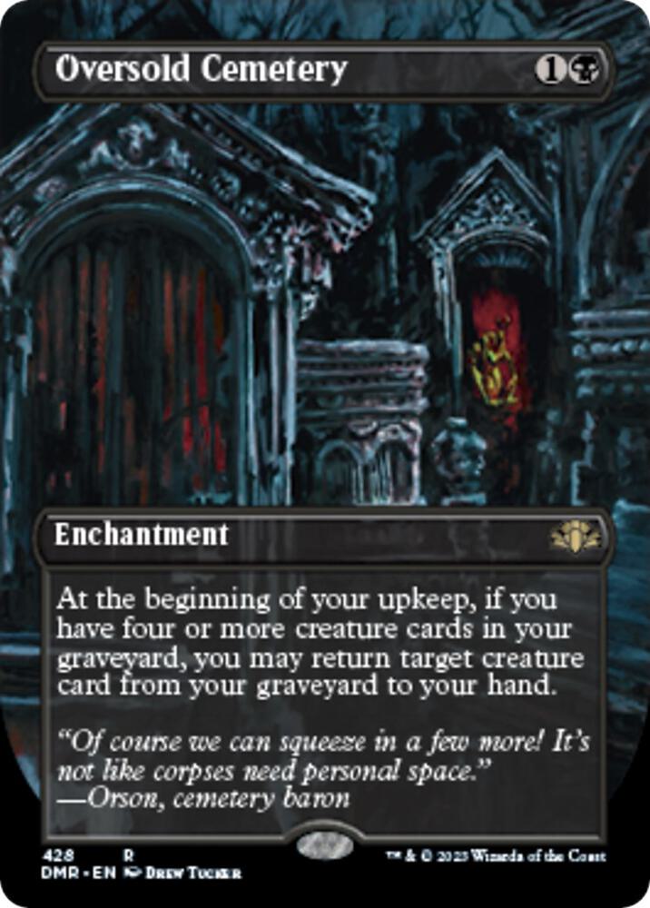 Oversold Cemetery Borderless (Dominaria Remastered)  - Foil