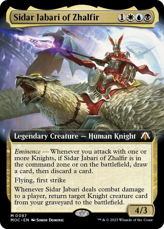 Sidar Jabari of Zhalfir Extended Art (Commander: March of the Machine) 