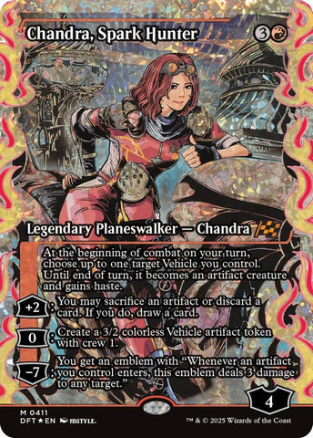 Chandra, Spark Hunter 411/291 (Aetherdrift)  - Showcase Fracture Foil