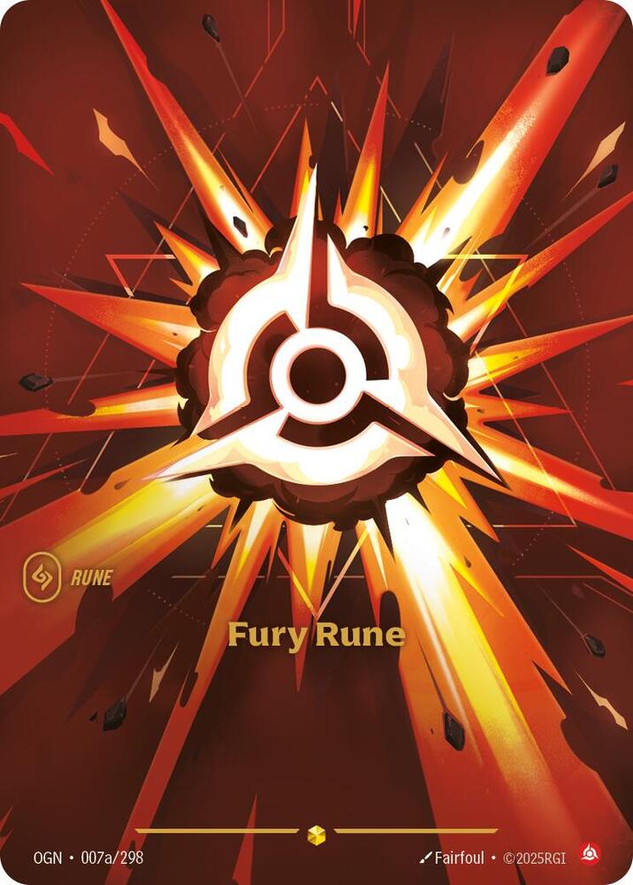 Fury Rune Alternate Art (Origins)  - Foil