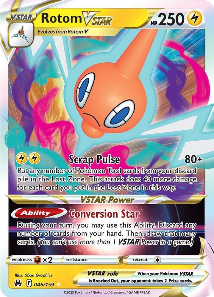 Rotom VSTAR 046/159 (Crown Zenith)  - Holofoil