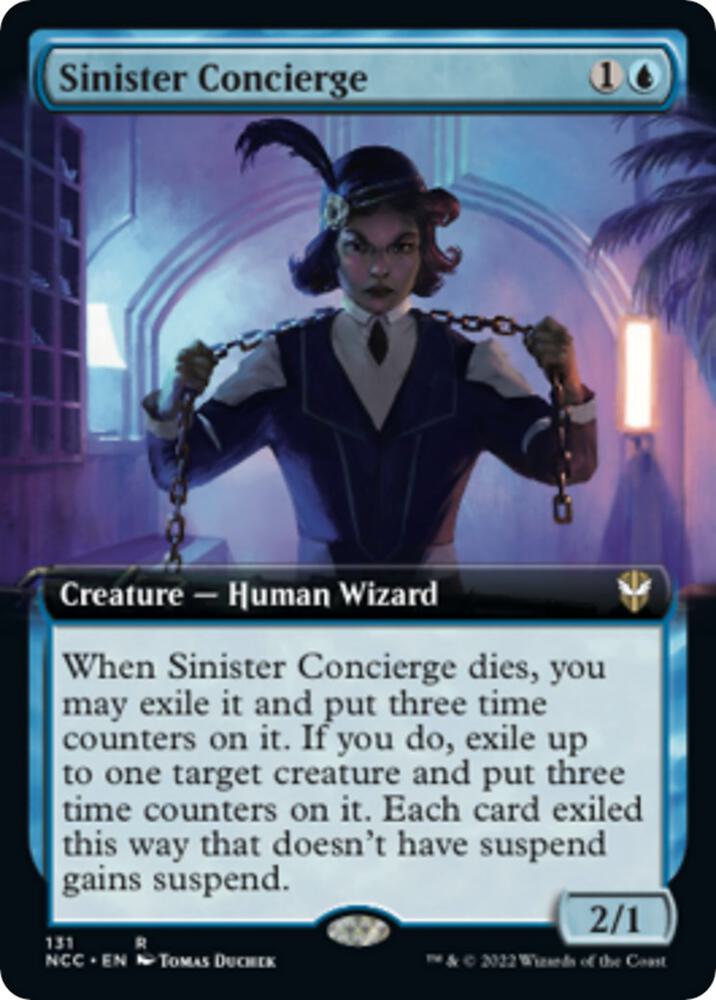 Sinister Concierge Extended Art (Commander: Streets of New Capenna) 