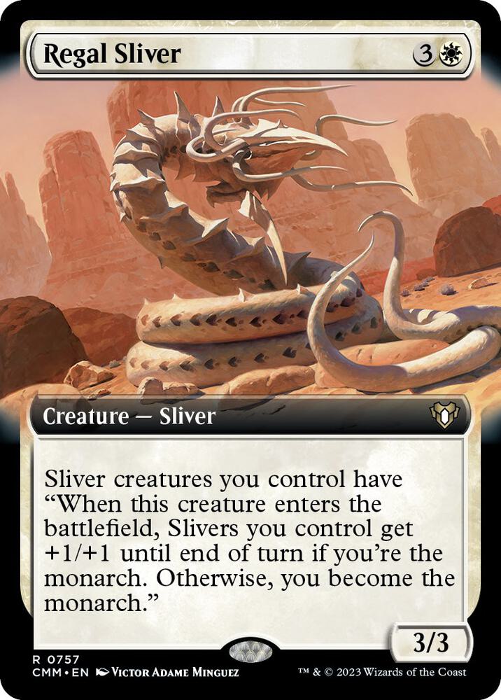 Regal Sliver Extended Art 757 (Commander Masters)  - Extended Art