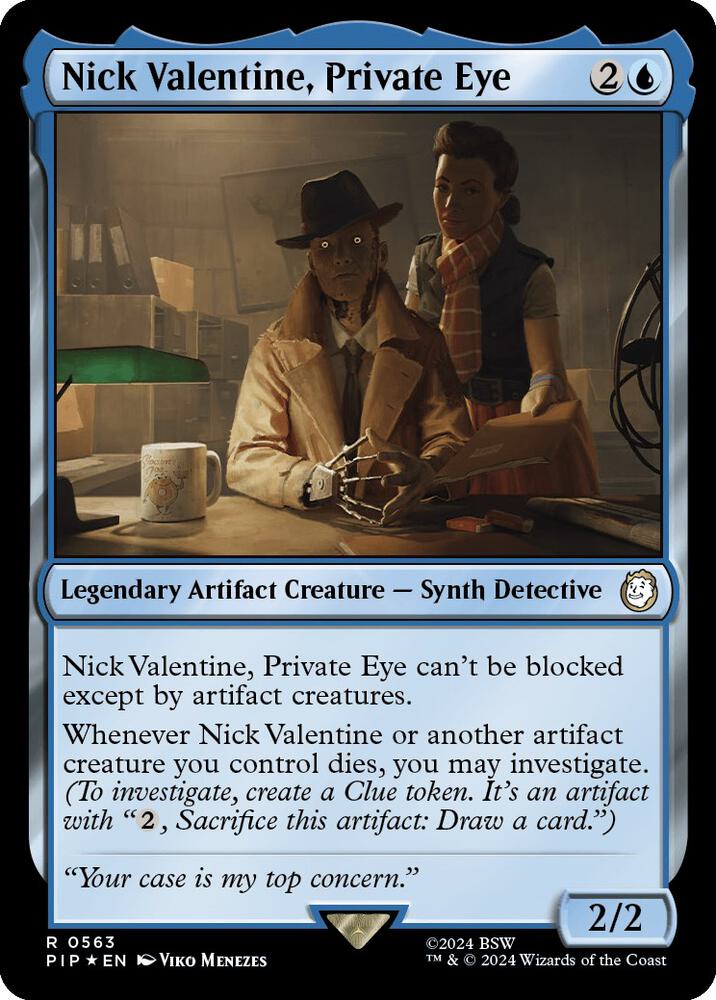 Nick Valentine Private Eye Surge Foil (Universes Beyond: Fallout)  - Foil