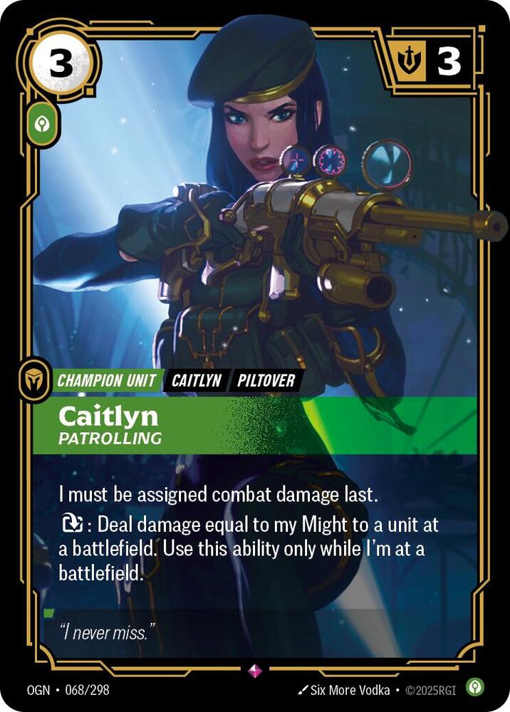 Caitlyn Patrolling (Origins)  - Foil