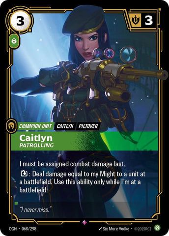 Caitlyn Patrolling (Origins)  - Foil