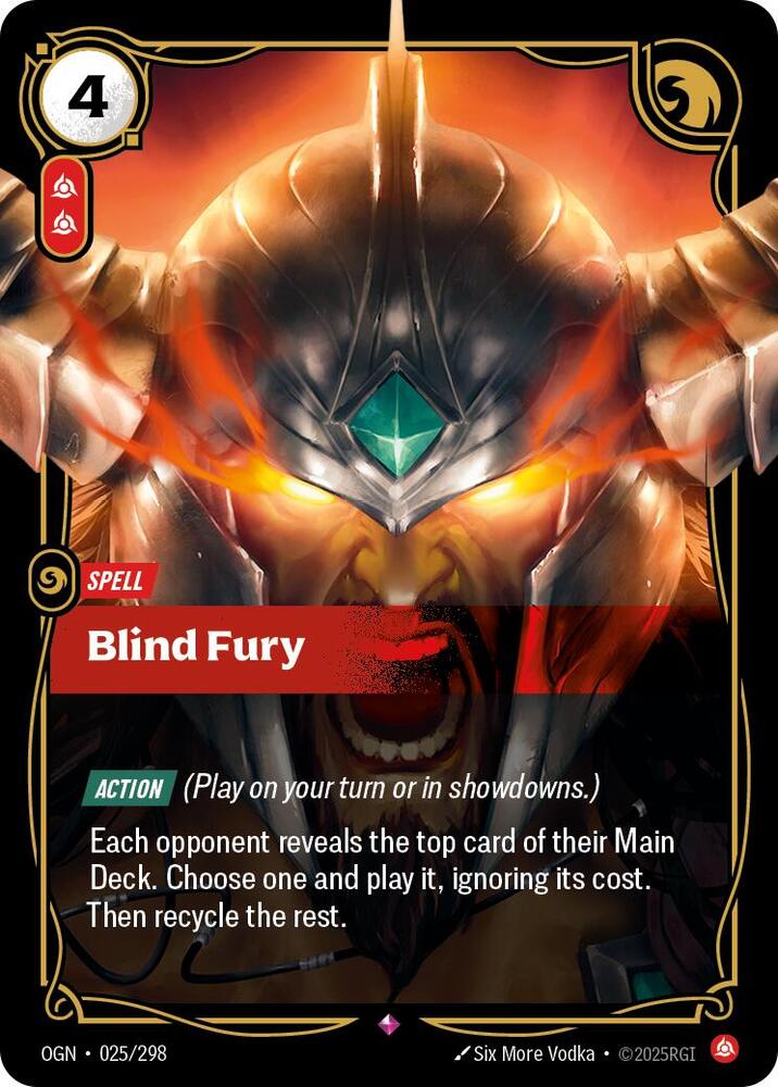 Blind Fury (Origins)  - Foil